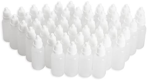 10ml Clear Squeezable Dropper Bottles - 50 Pack