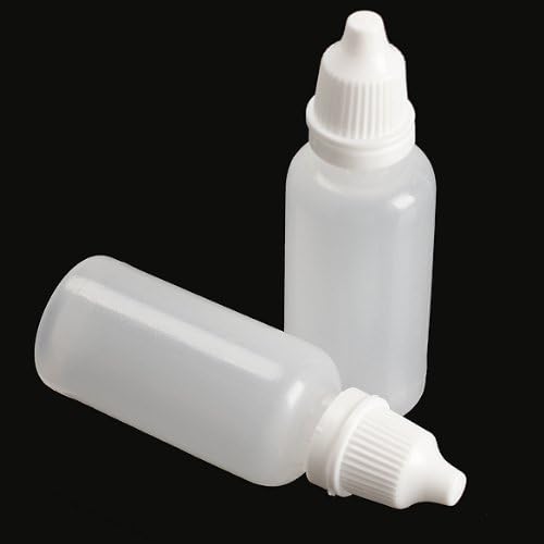 10ml Clear Squeezable Dropper Bottles - 50 Pack