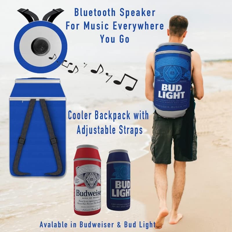 Bud Light 24-Can Cooler Bag with Bluetooth Speakers