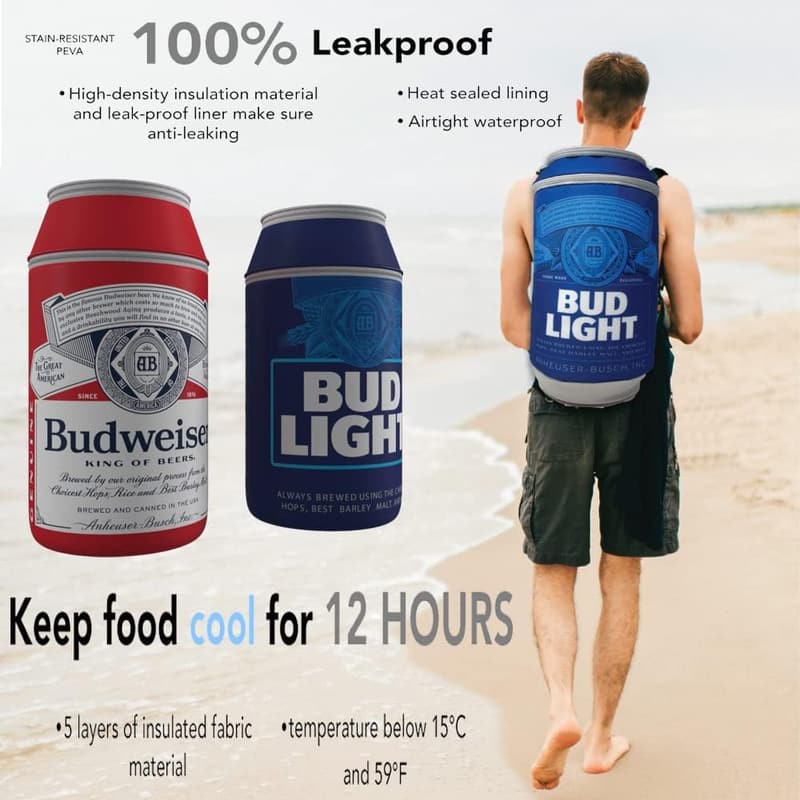 Bud Light 24-Can Cooler Bag with Bluetooth Speakers