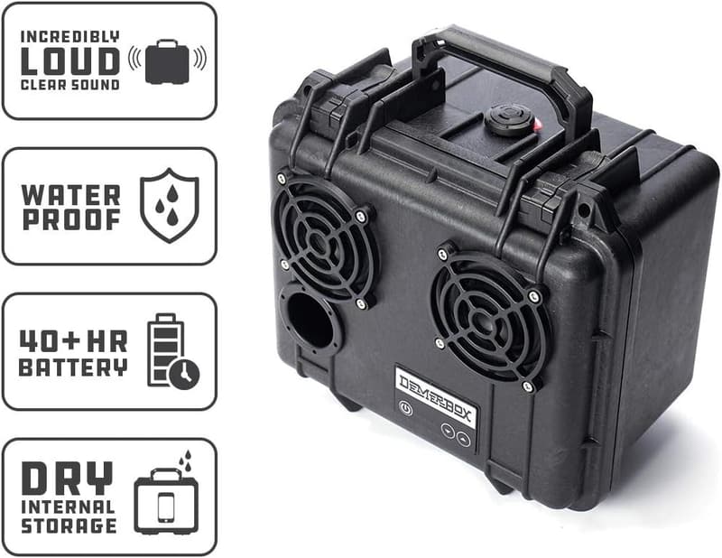 Outdoor Waterproof Bluetooth Speaker with 40+ hr Battery Life
