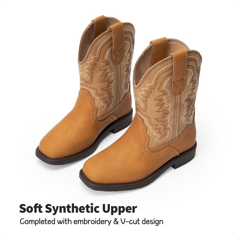Kids' Cowboy Boots - Toddler Square Toe Western Riding Boots
