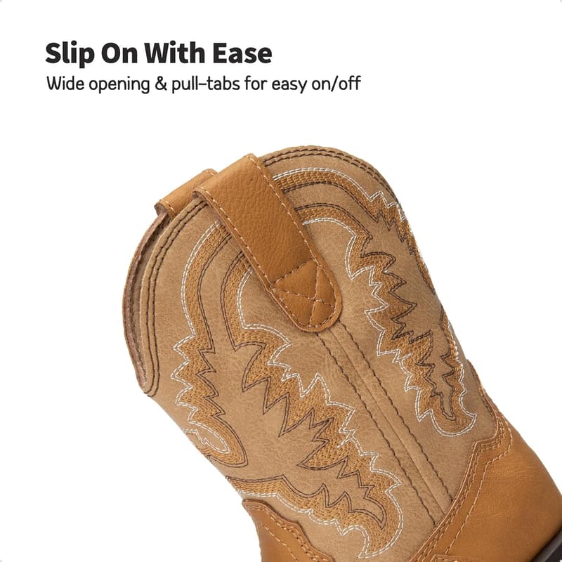 Kids' Cowboy Boots - Toddler Square Toe Western Riding Boots