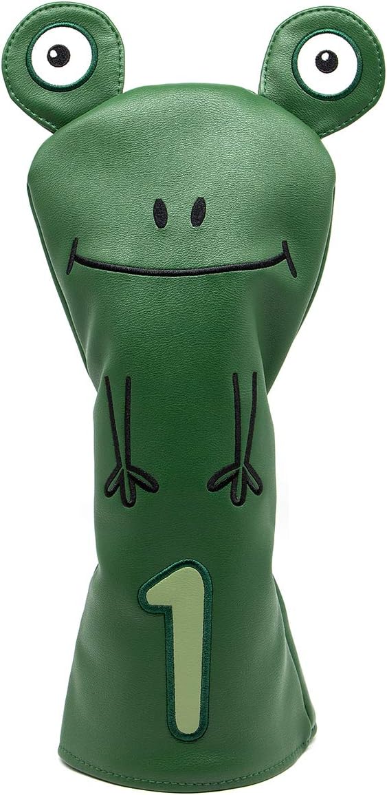 Handmade Leather Cat Embroidery Golf Head Covers Set