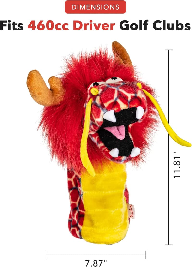 Funny Red Dragon Driver Headcover for Men & Women
