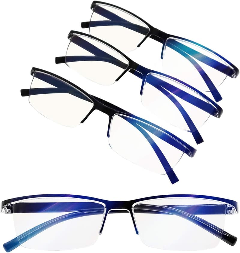 Blue Light Blocking Reading Glasses for Men and Women - 4 Pack