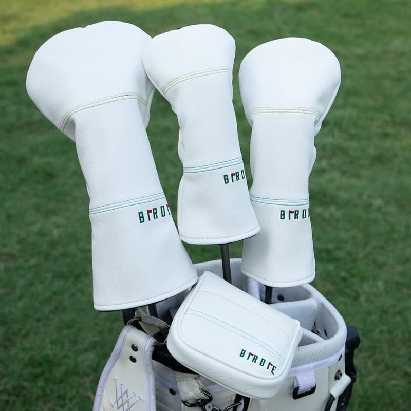 Birdie Design Premium Leather Golf Headcovers Set