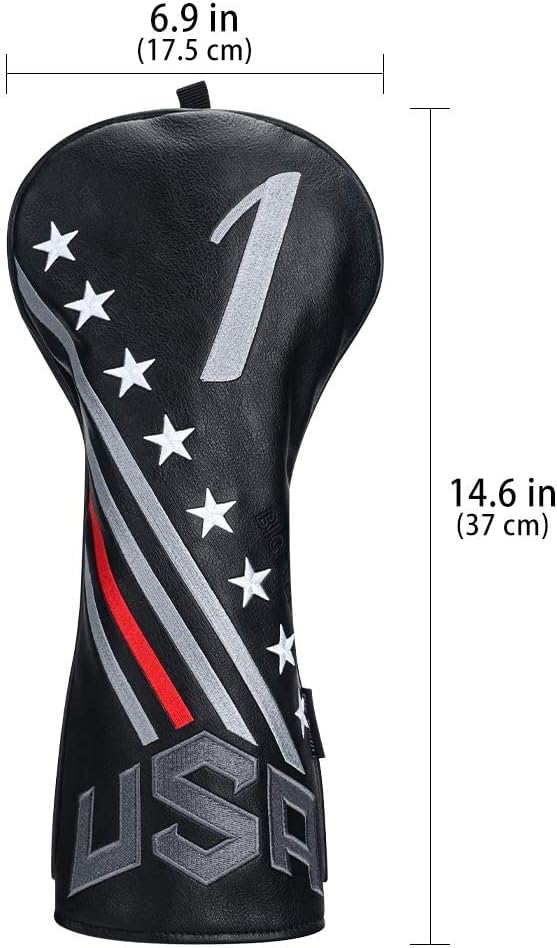USA Stripe & Star Golf Headcover Set - Fits Drivers & Woods