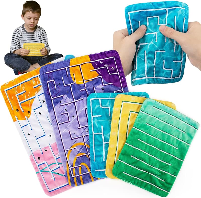 Sensory Fidget Marble Maze Mat Set for Kids & Teens