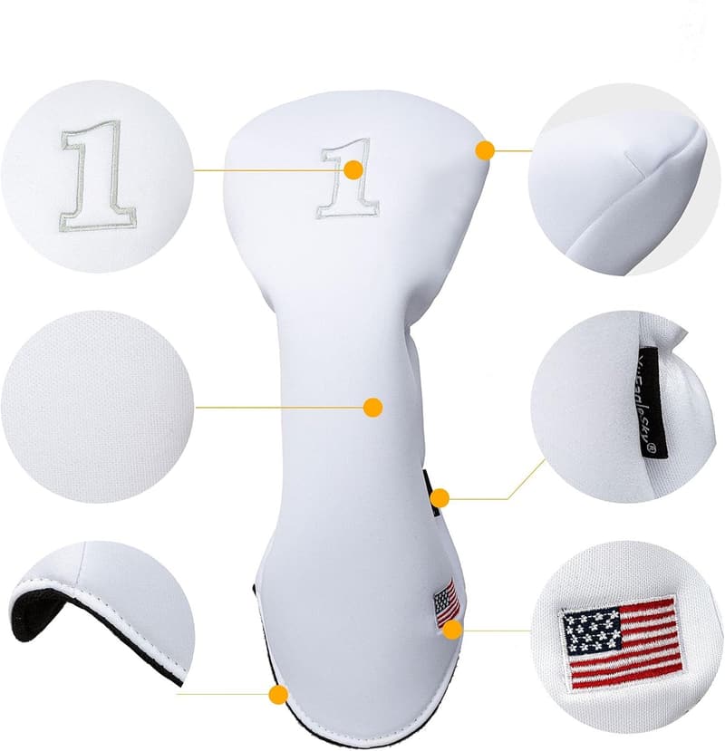USA Flag Golf Head Covers - Memory Foam for Men & Women