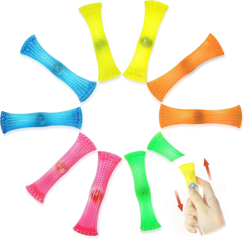 10-Pack Mesh & Marble Fidget Toys for Stress Relief