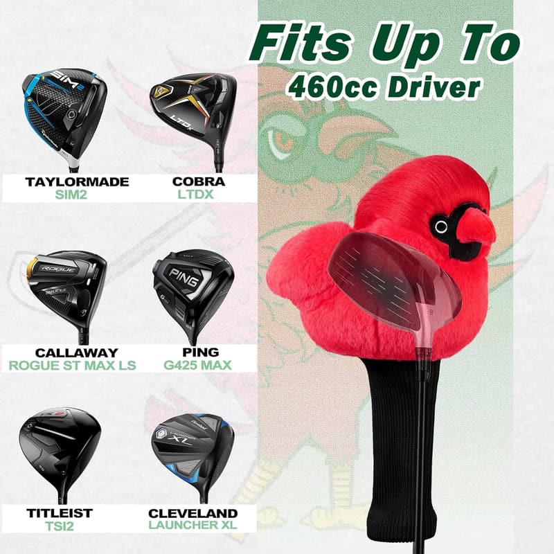 Funny Animal Golf Club Covers for Woods and Drivers - Plush Gift for Golfers