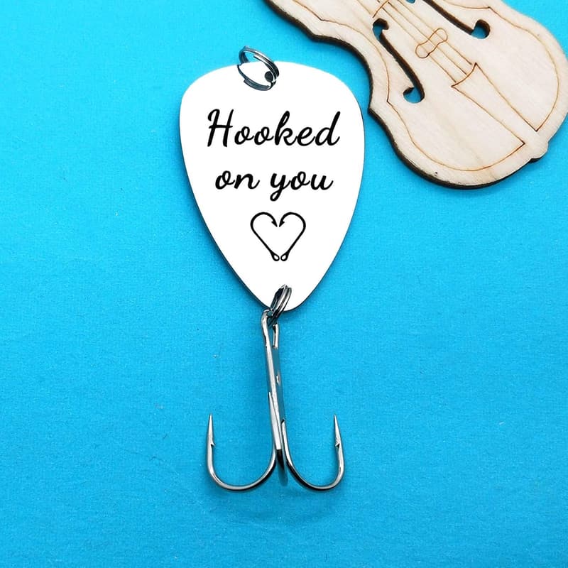 Fishing Lures for Him - Hooked on You Anniversary Gift