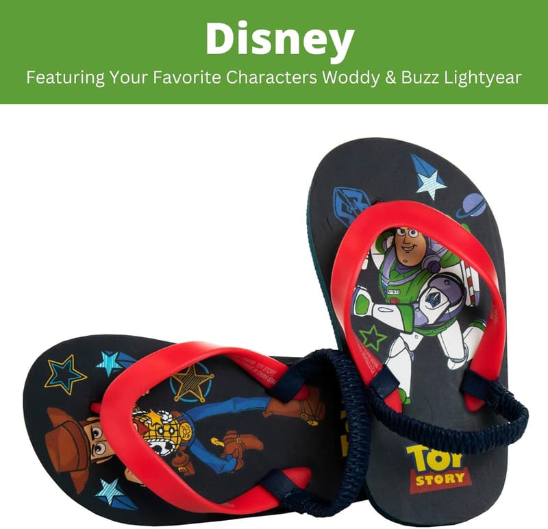 Kids' Disney Character Flip Flops - Quick Dry Beach Slides