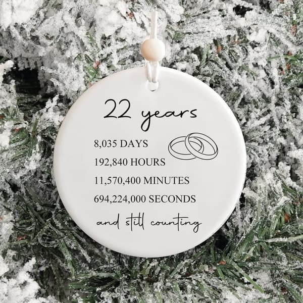22nd Anniversary Copper Gift for Couples