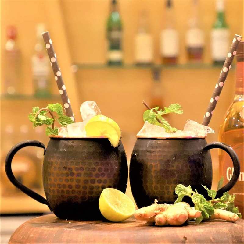 Anniversary Gift Set: 2 Hammered Copper Moscow Mule Mugs