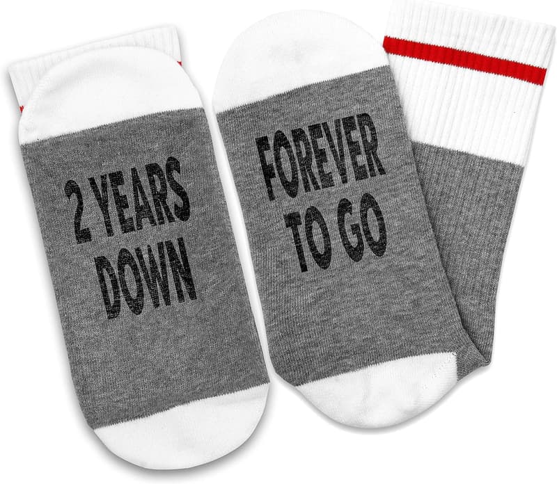 2nd Anniversary Couple Socks - 