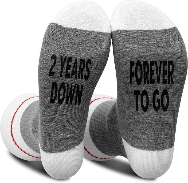 2nd Anniversary Couple Socks - 