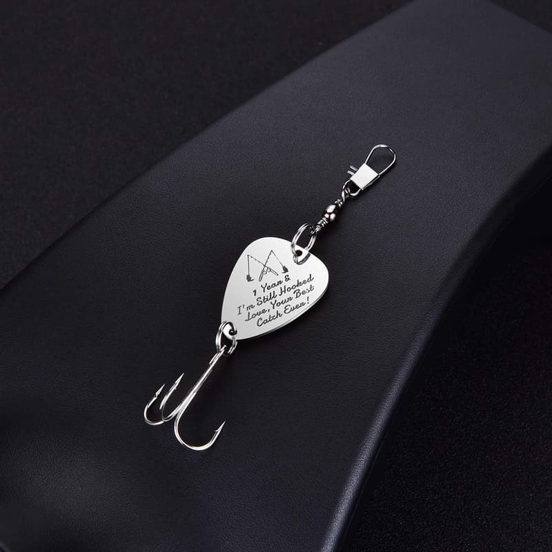 1st Wedding Anniversary Fishing Lure Gift for Him