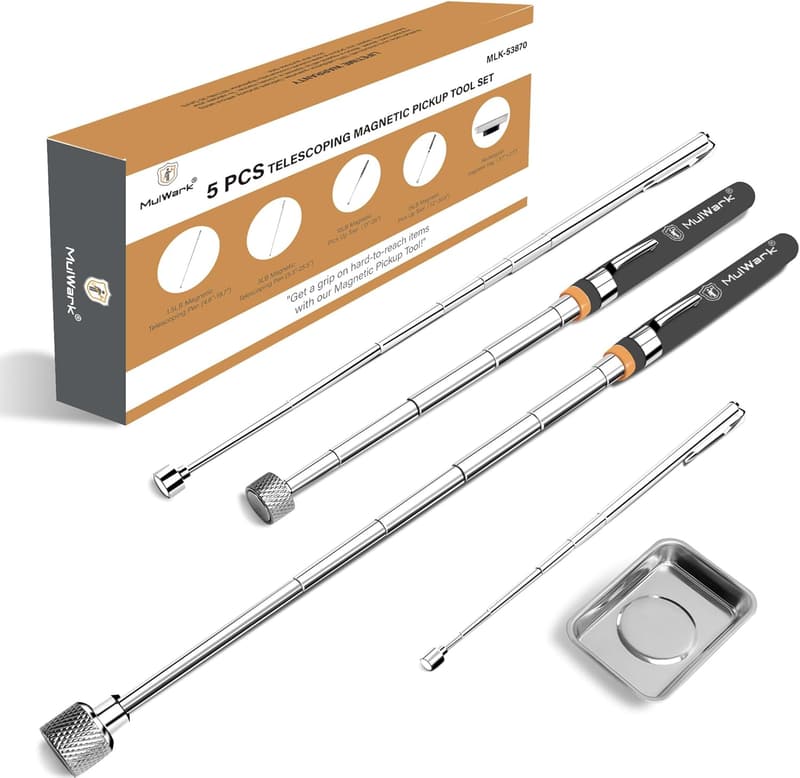 Telescoping Magnetic Pickup Tool Set with Strong Pull Force