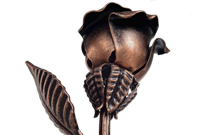 Romantic Anniversary Copper-Stained Metal Rose