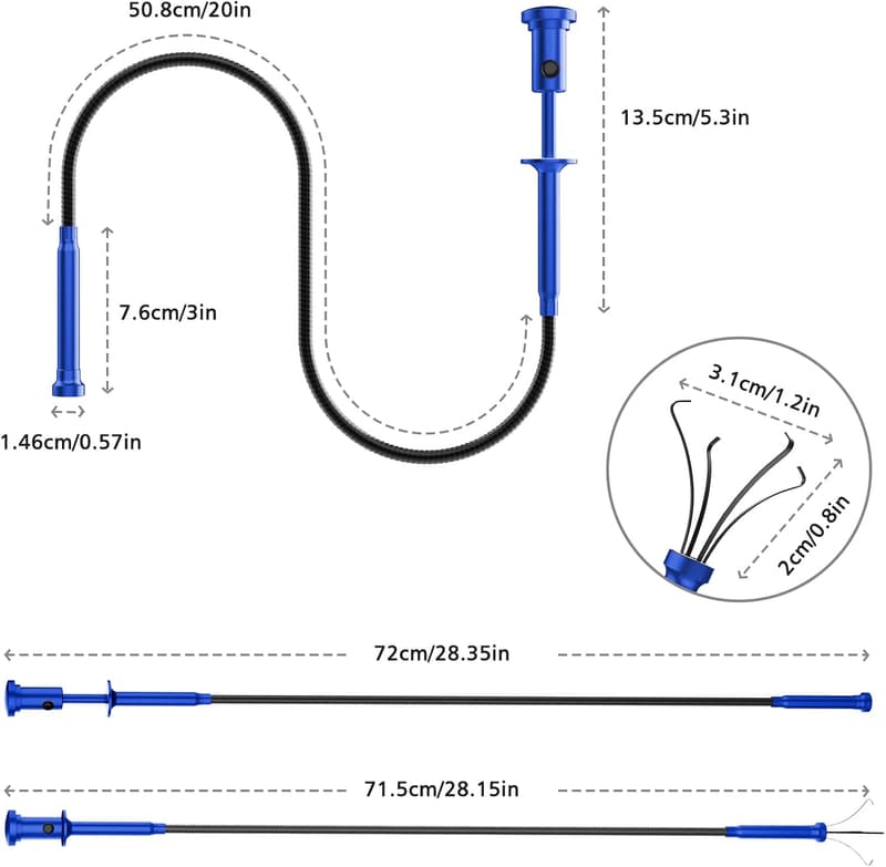 Flexible Magnetic Grabber Tool with LED Light