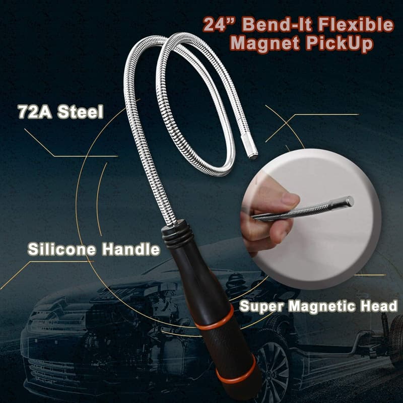 24” Flexible Magnet Retrieval Tool for Hard-to-Reach Items