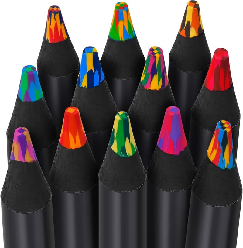 Valentine's Day Rainbow Pencils - 12 Colors for Kids