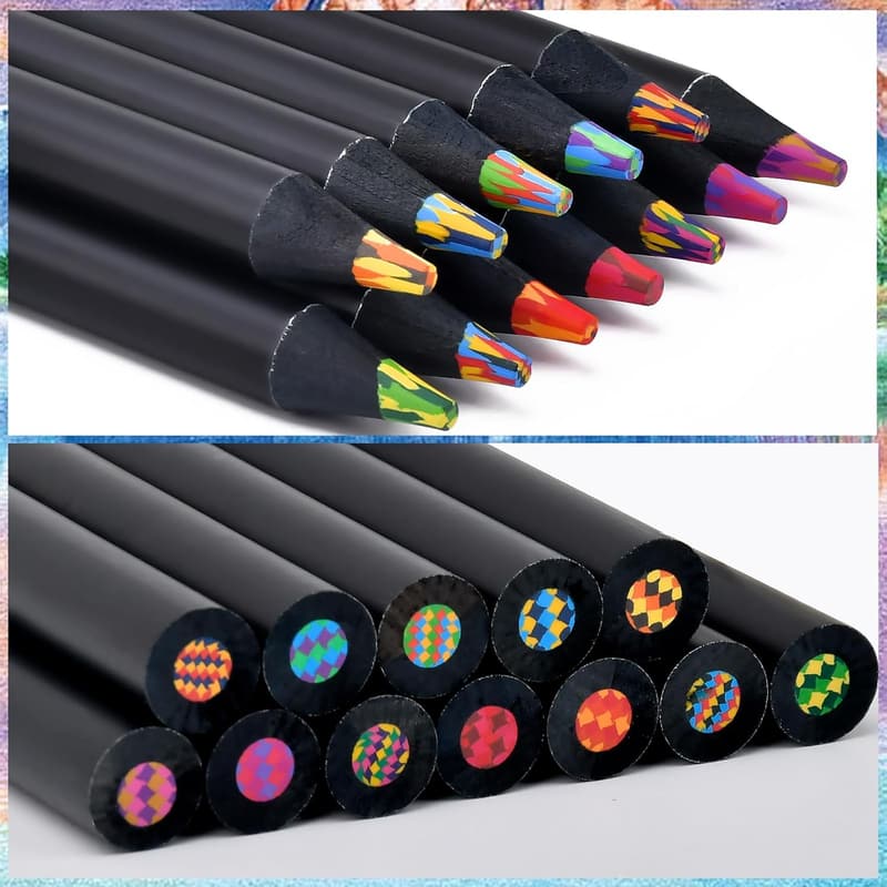 Valentine's Day Rainbow Pencils - 12 Colors for Kids