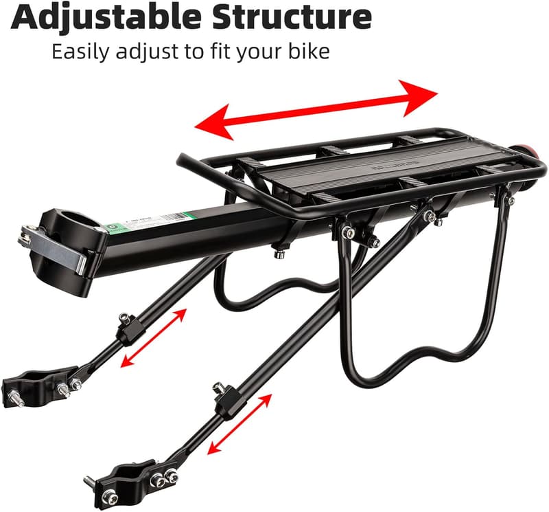 Quick Release Rear Bike Rack - 165 lbs Capacity