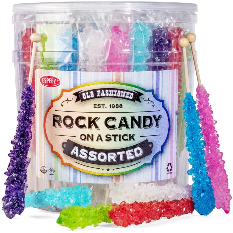 Assorted Extra Large Rock Candy Sticks - Party Favors for Celebrations