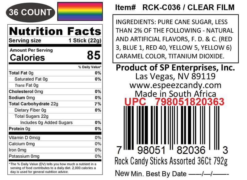 Assorted Extra Large Rock Candy Sticks - Party Favors for Celebrations