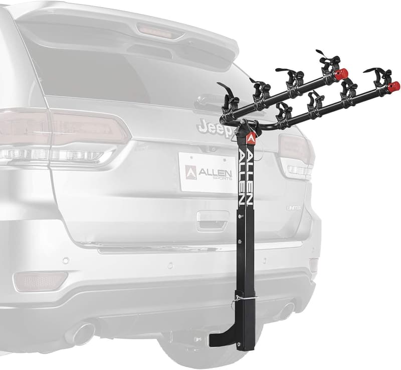 Allen Sports 4-Bike Hitch Mount Rack (2-Inch Receiver), Black