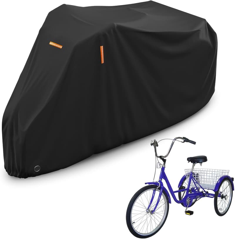 Outdoor Waterproof Adult Tricycle Cover - Black
