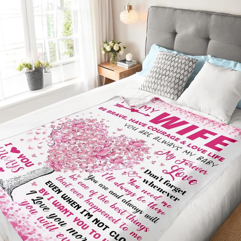 Anniversary Gift Blanket for Wife – Soft Flannel Throw 50