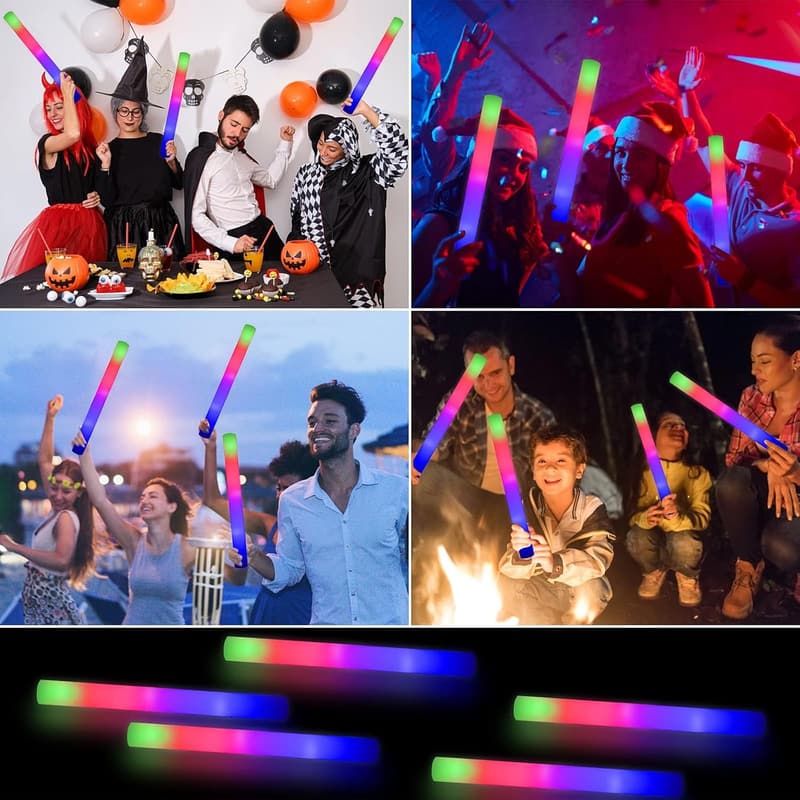Glow Sticks Bulk - 45 pcs Light-up Wands for Parties & Events