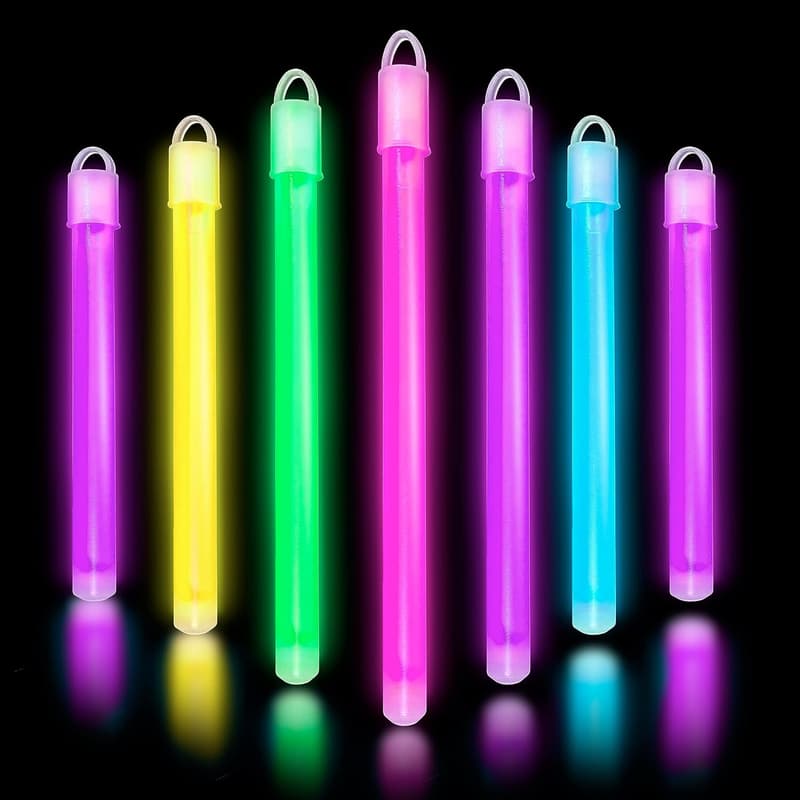 Glow Party Favors - 100 ct Glow in The Dark Sticks with Lanyards