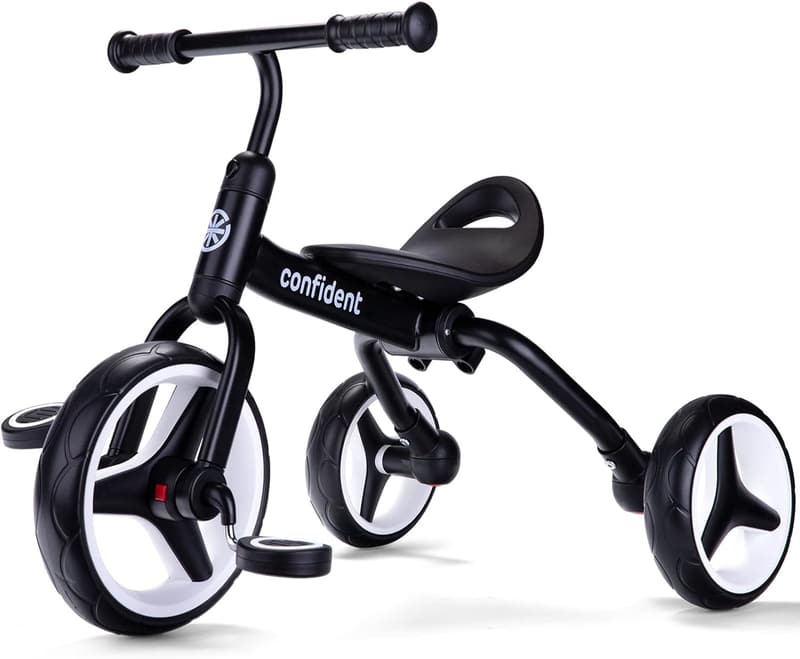 Folding 4-in-1 Tricycle for Toddlers Age 2-5, Adjustable Seat