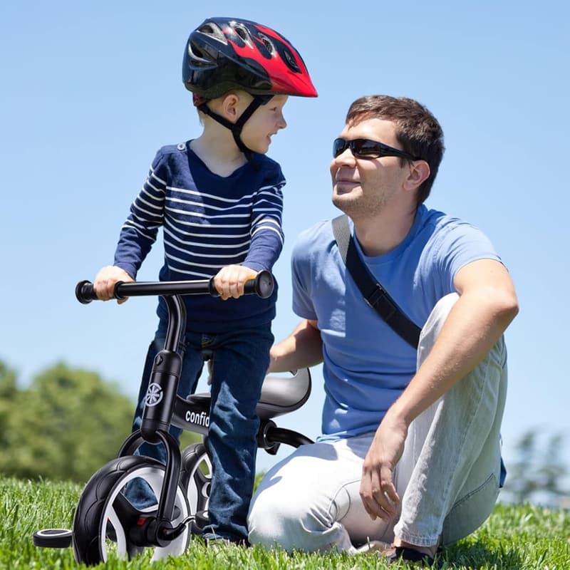 Folding 4-in-1 Tricycle for Toddlers Age 2-5, Adjustable Seat