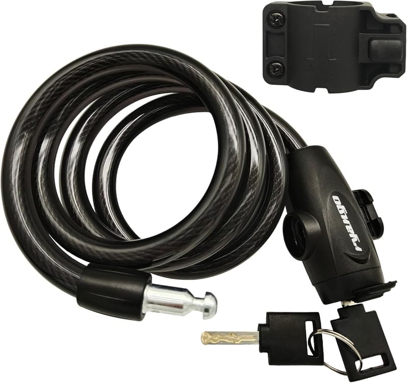Heavy-Duty Anti-Theft Bike Lock with Mounting Bracket & Keys