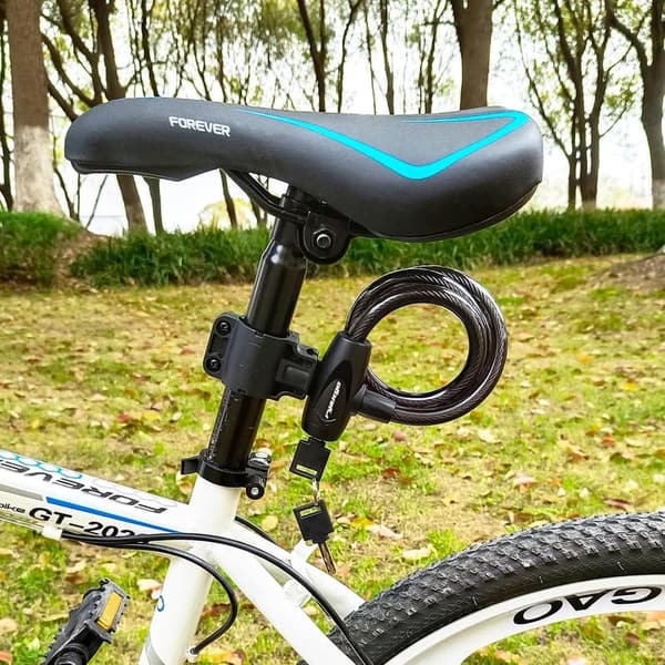 Heavy-Duty Anti-Theft Bike Lock with Mounting Bracket & Keys