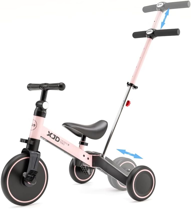 Toddler Tricycle with Push Handle for Ages 1-3, Adjustable Seat