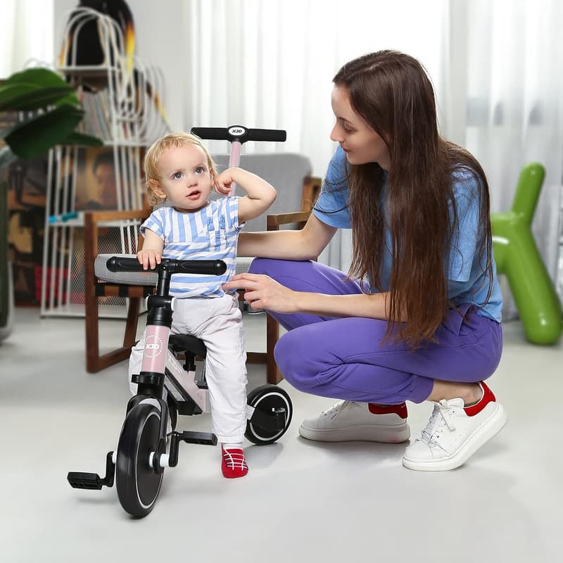 Toddler Tricycle with Push Handle for Ages 1-3, Adjustable Seat