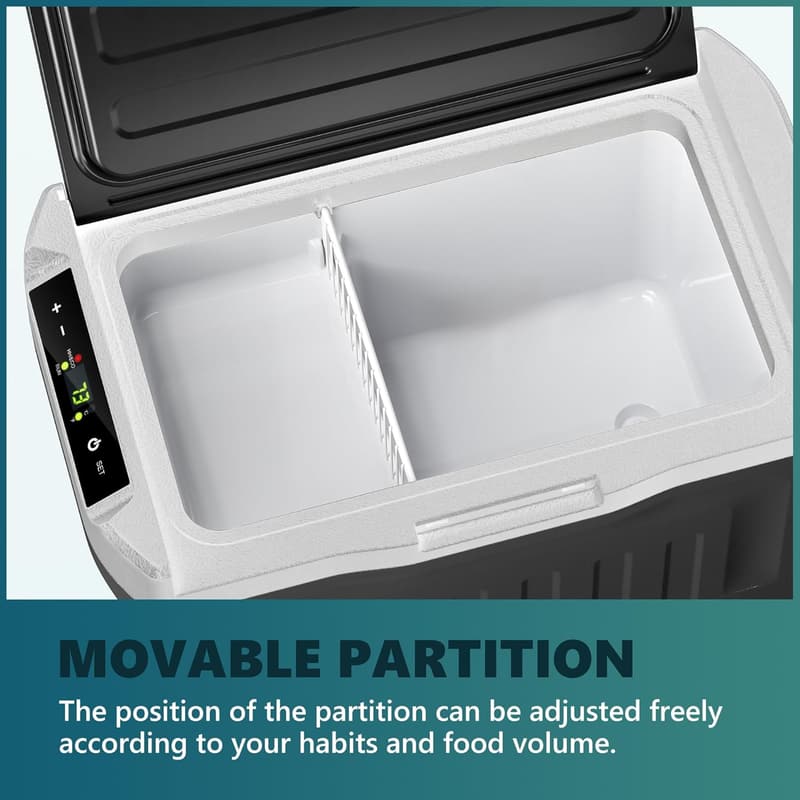 Portable 12V Refrigerator, 22QT Compressor Cooler for Travel