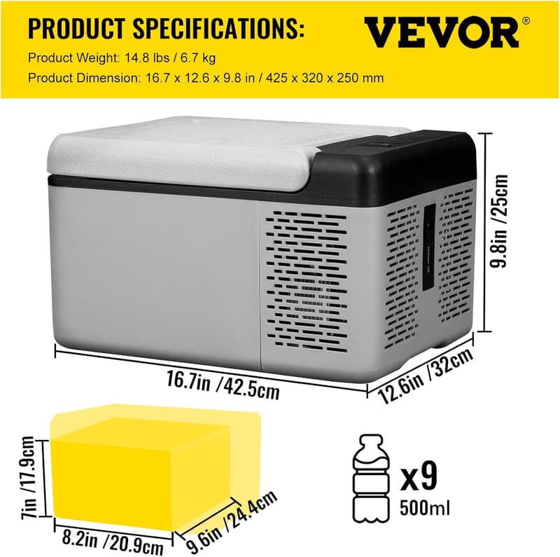10 Quart Portable Mini Freezer for Car
