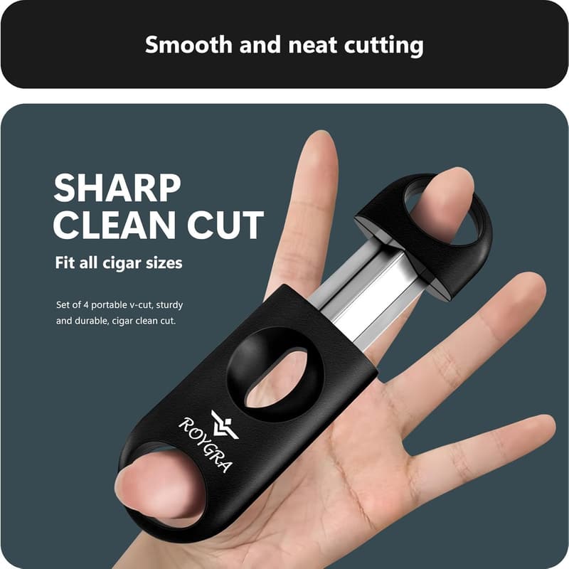 Cigar Cutter V-Cut, 4-Pack - Fits All Cigar Sizes