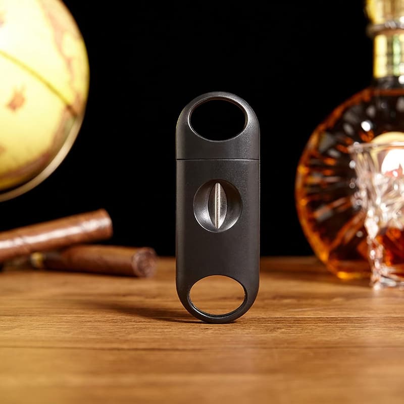 Portable V-Cut Cigar Cutter Set for Men (4-Pack, Black)