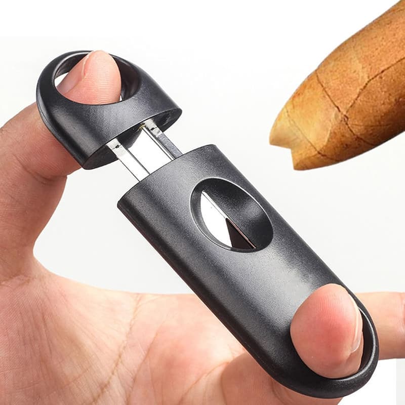Portable V-Cut Cigar Cutter Set for Men (4-Pack, Black)