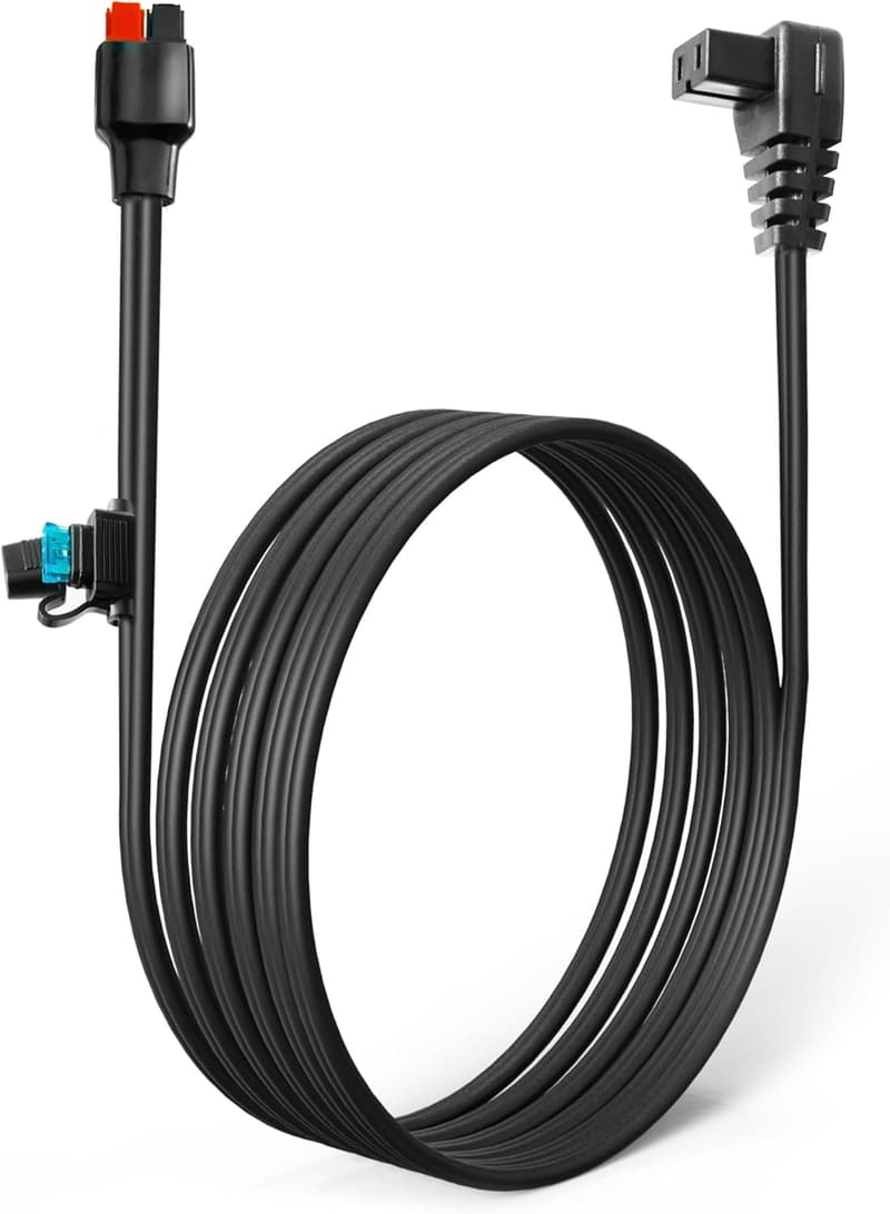 12V DC Power Cable, Anderson Connector to DC Plug, 6.5FT