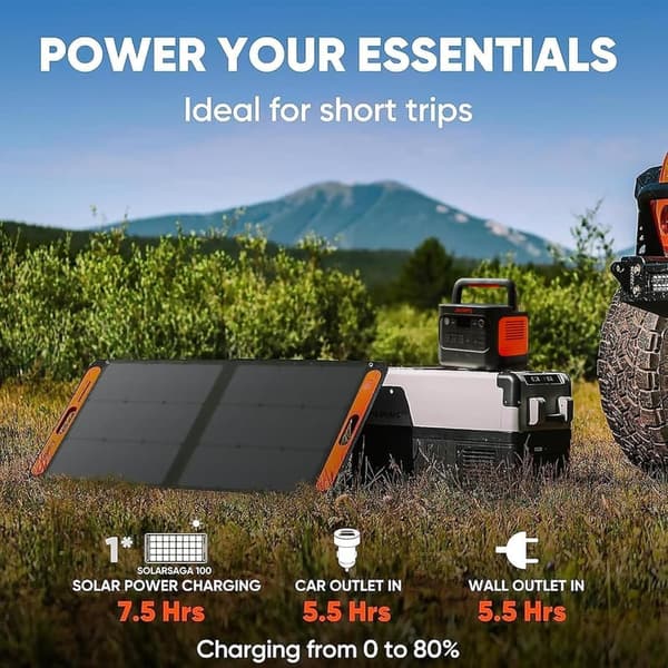 Jackery SolarSaga 100W Portable Solar Panel for Outdoor Use